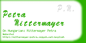 petra mittermayer business card